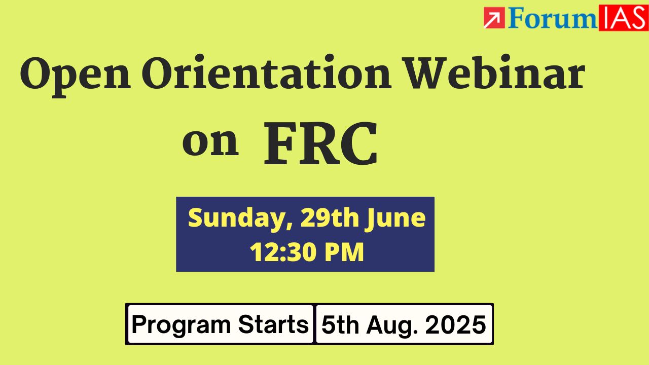 Open Session for Forum Residential Coaching (FRC)